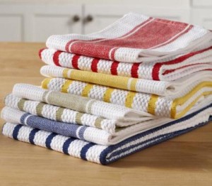 colorful cloth towels for the kitchen, great green home products