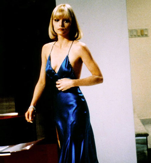 Michelle Pfeiffer electric blue silk dress Scarface