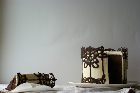 "The Beautiful and the Damned" whiskey and dark chocolate cake