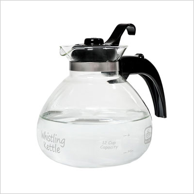 12-Cup Glass Stovetop Whistling Kettle