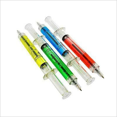 Assorted Color Syringe Shot Design Pens