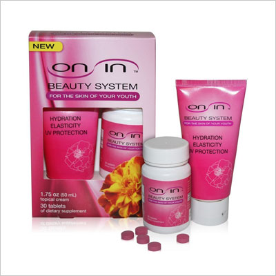 Beauty System with Nourishing Cream and Natural Supplement