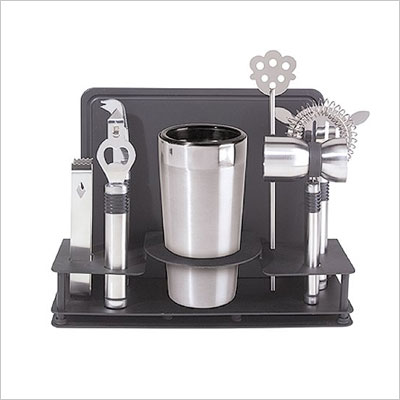 Oggi Pro Stainless-Steel 10-Piece Cocktail Shaker and Bar Tool Set
