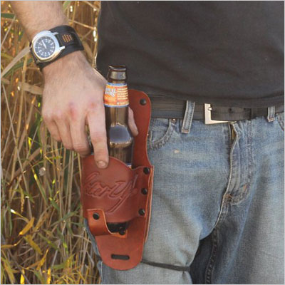 Brown Leather Drink Holster