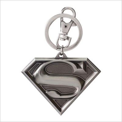 DC Superman Logo Pewter Keyring