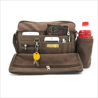 Multifunction Versatile Canvas Messenger Bag Handbag Crossbody Shoulder Bag