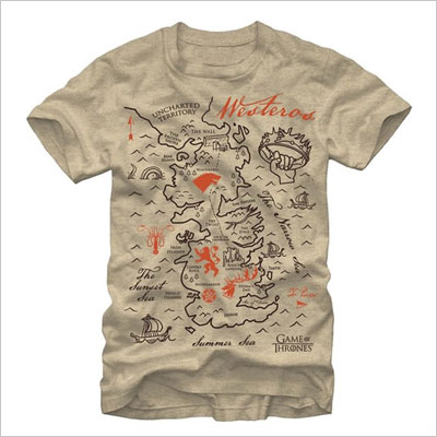 Game of Thrones Westeros Map T-Shirt
