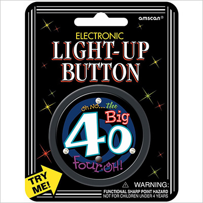 Electronic light-up button