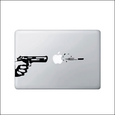 Apple-Gun and Bullet Macbook or Laptop Decal