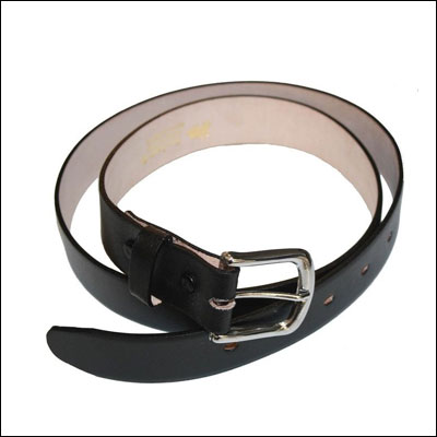 Heavy duty cow leather belt black