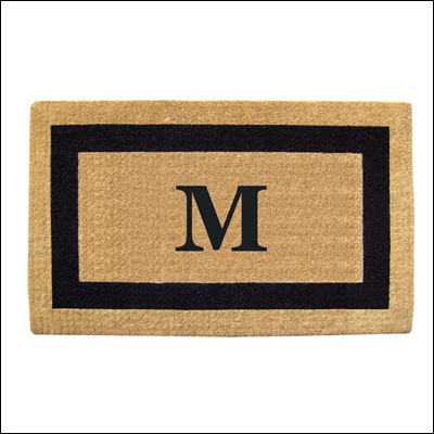 Heavy Duty Coir Doormat Monogrammed M