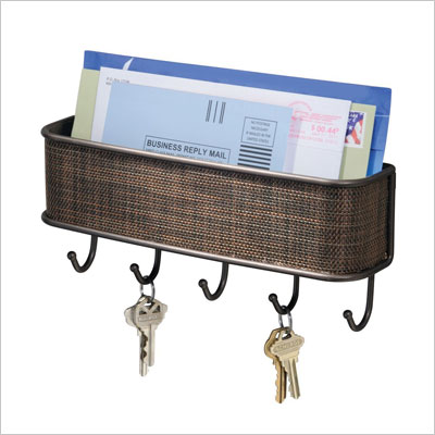 InterDesign Twillo Wall Mount Mail and Key Rack