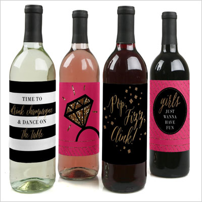 Bachelorette Party Wine Bottle Labels