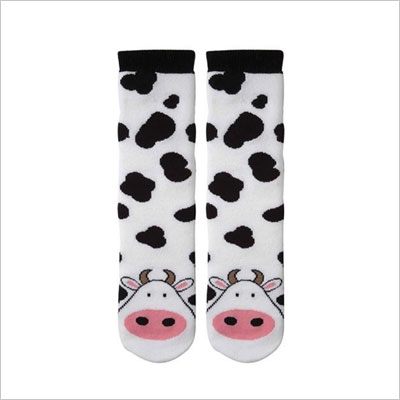 Tubular Novelty Socks-Cow
