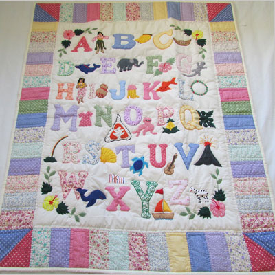 ABC baby blanket wall hanging