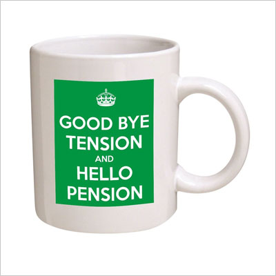 Good Bye Tension, Hello Pension Coffee Mug