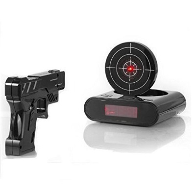 gun and target alarm clock