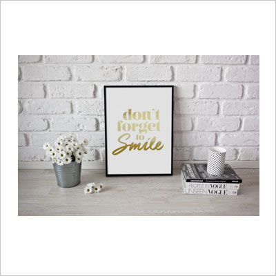 Dont't Forget to Smile Typography Poster