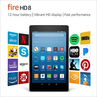 Fire HD 8 Tablet with Alexa, 8" HD Display, 16 GB