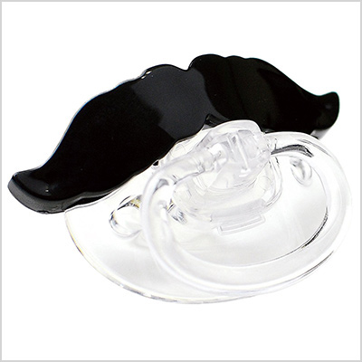 fred mustache pacifier