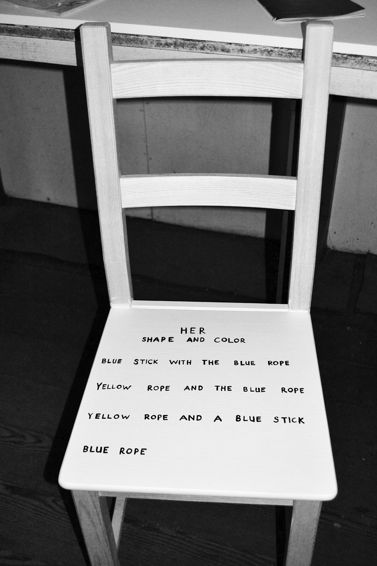 Office chair with a office quotes written on it